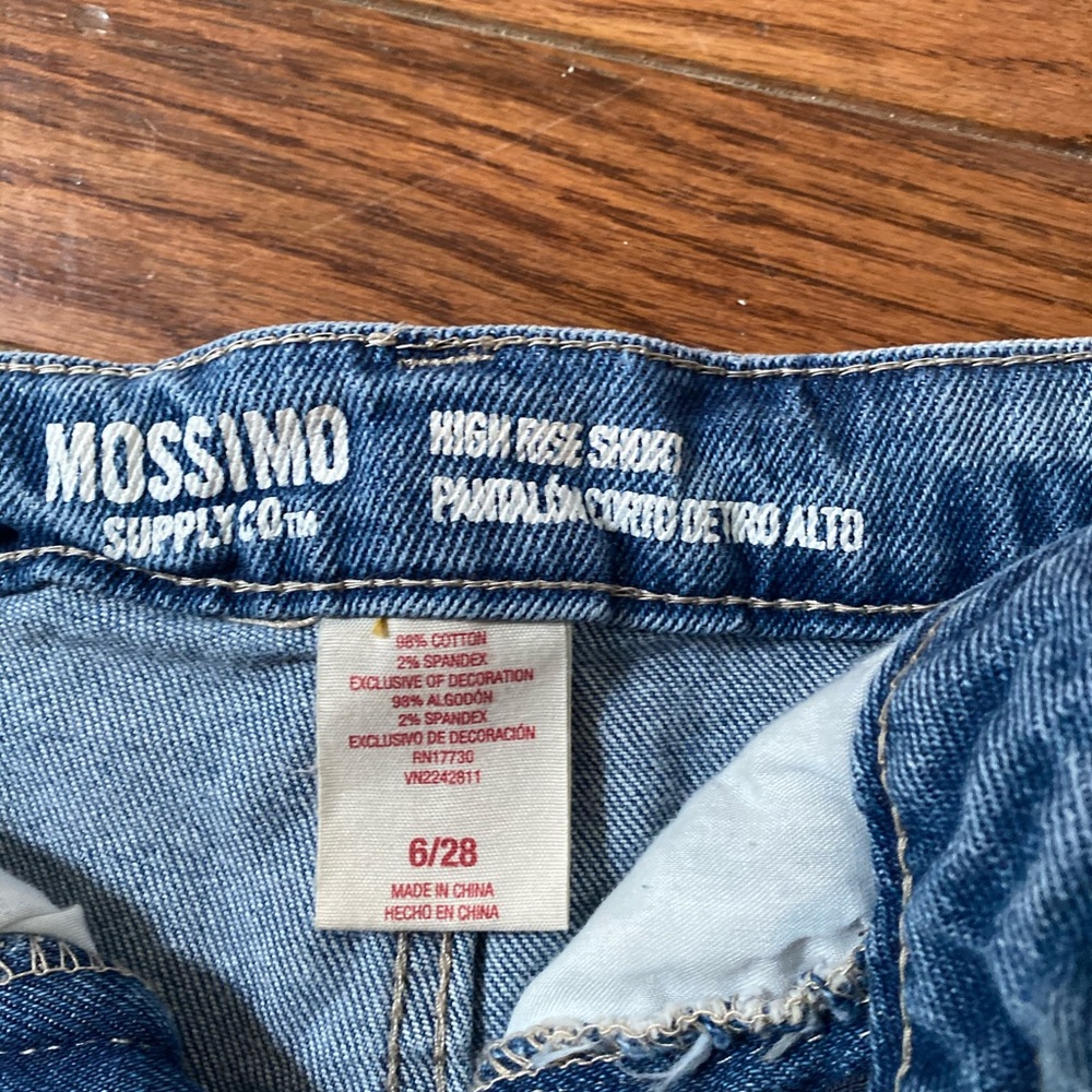 High rise jean shorts